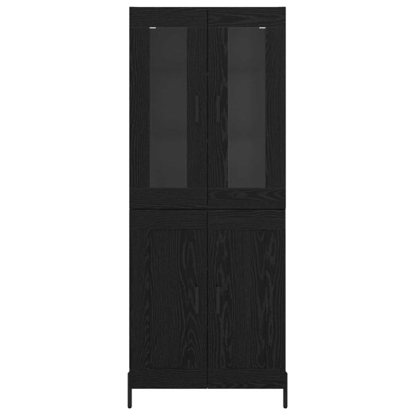 Висок шкаф Черния дъб 69,5 x 34 x 180 см Инженерно дърво