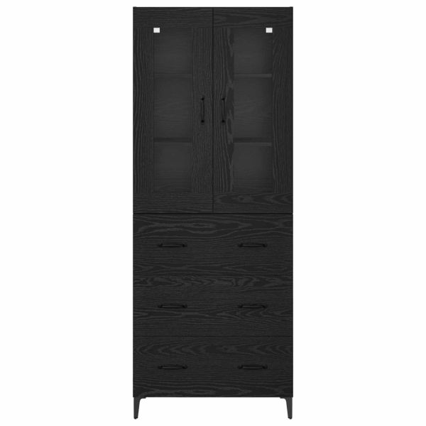 Висок шкаф Черния дъб 69,5 x 34 x 180 см Инженерно дърво