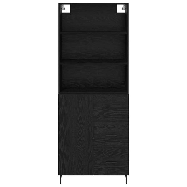 Висок шкаф с чекмедже Черния дъб 69,5 x 34 x 180 см