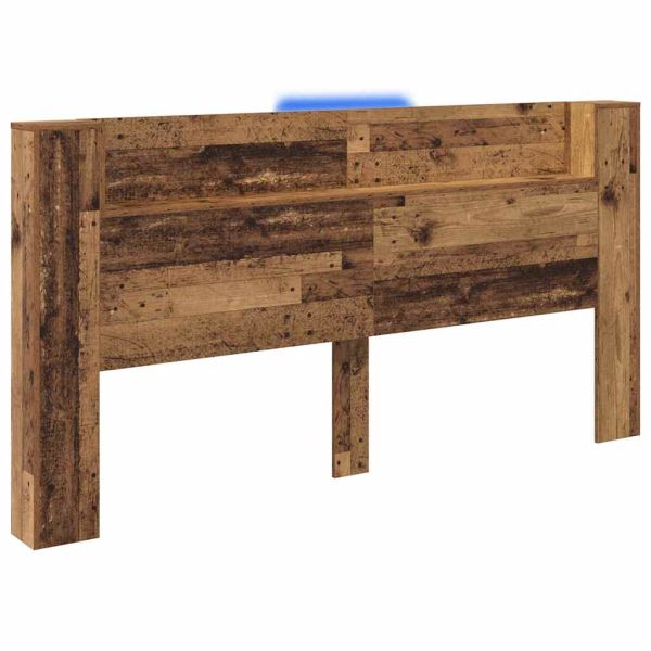 Облегалка за глава с рафт Старо дърво 200 x 15 x 103,5 см