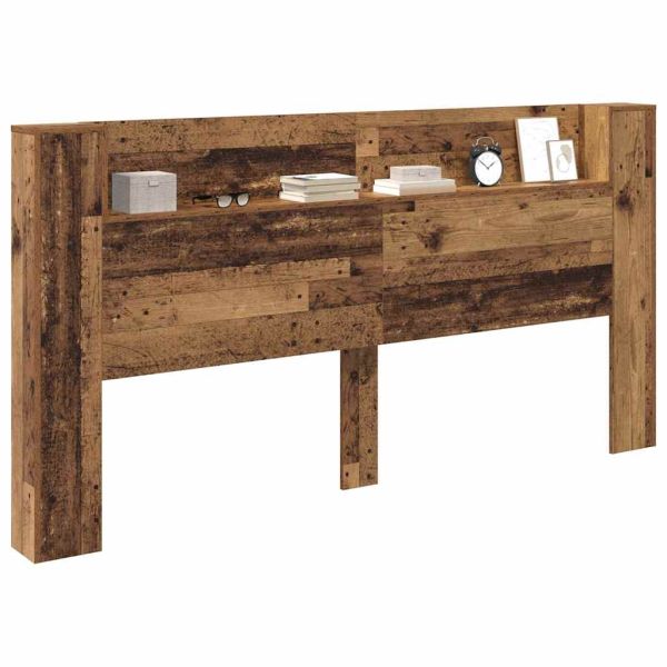 Облегалка за глава с рафт Старо дърво 200 x 15 x 103,5 см