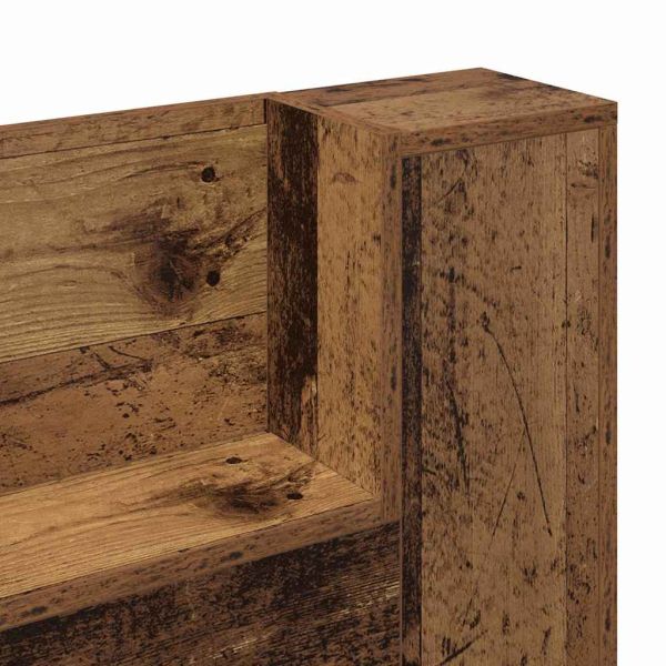 Облегалка за глава с рафт Старо дърво 200 x 15 x 103,5 см