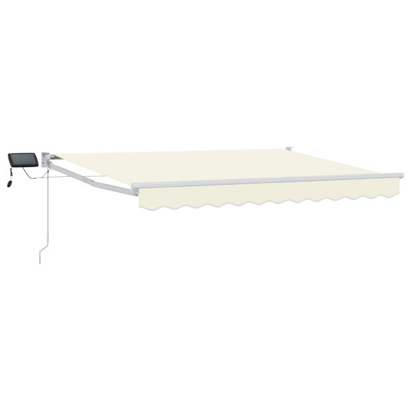Ръчен изтеглящ сенник с LED светлини 3,5 x 2,5 m