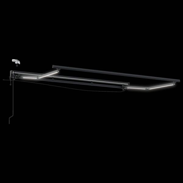 Електрически разтегателен навес Кафяво и антрацит 3,5 x 2 m