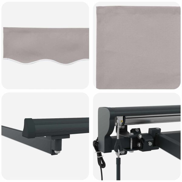 Електрически разтегателен навес Светлосиво и антрацит 3 x 2,5 m