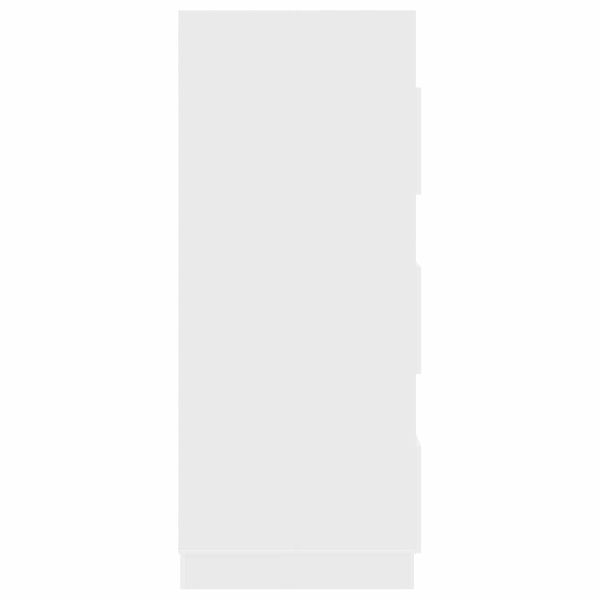 Мивка за пране със съхранение с врата Бяло Инженерно дърво