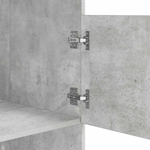 Мивка за пране с врата Бетонно 50 x 68 x 162 см Инженерно дърво