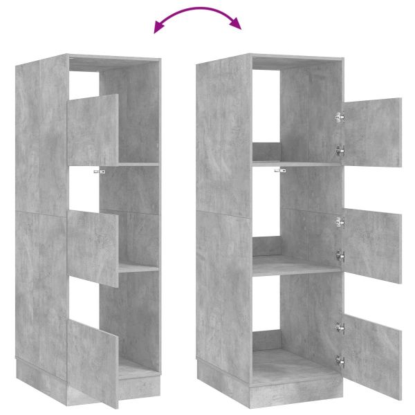 Мивка за пране с врата Бетонно 50 x 68 x 162 см Инженерно дърво