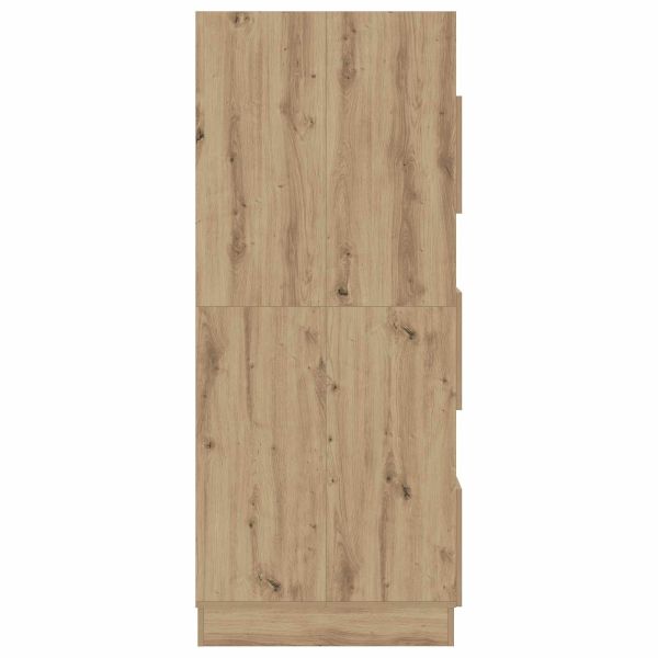 Мивка за пране със съхранение с врата Дъб Инженерно дърво