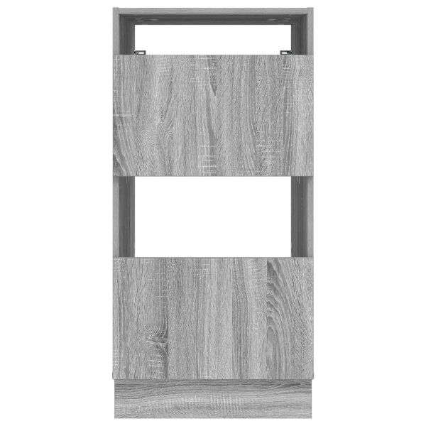 Мивка за пране със съхранение Сив Сонома Инженерно дърво