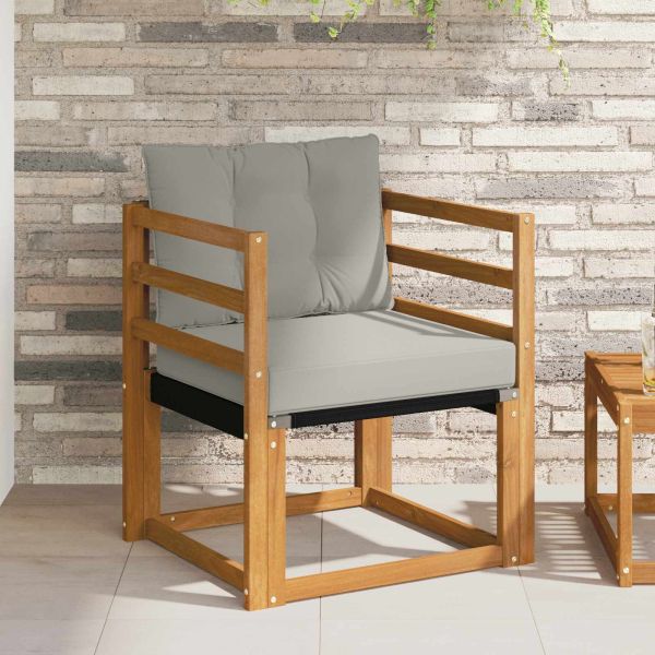 Външен диван Солидно акациево дърво и текстилена