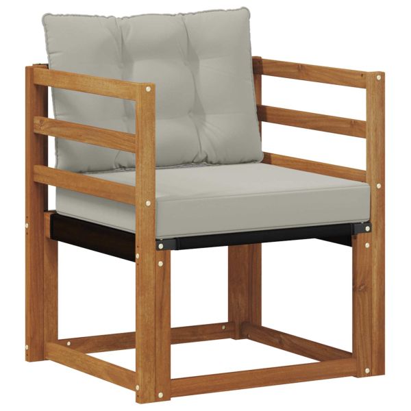 Външен диван Солидно акациево дърво и текстилена