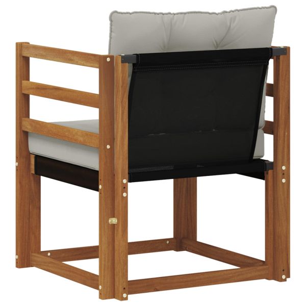 Външен диван Солидно акациево дърво и текстилена