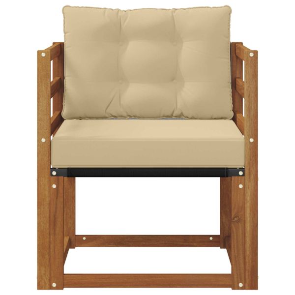 Външен диван Солидно акациево дърво Натурално