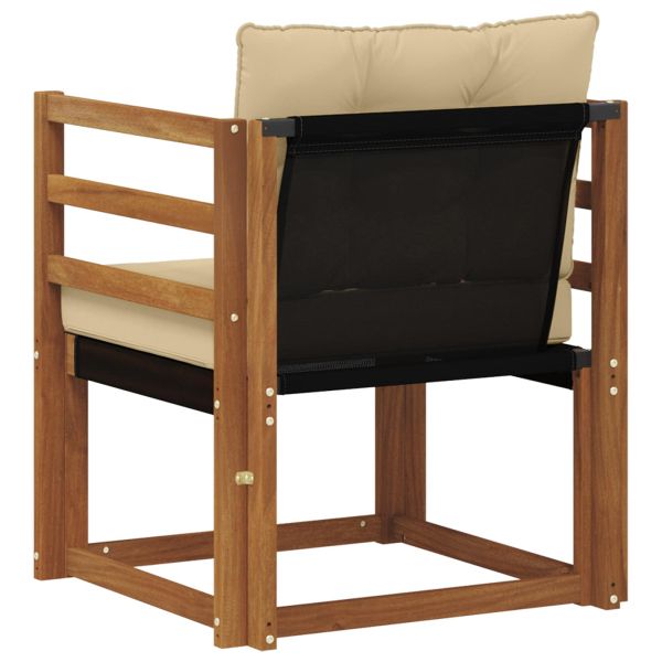 Външен диван Солидно акациево дърво Натурално