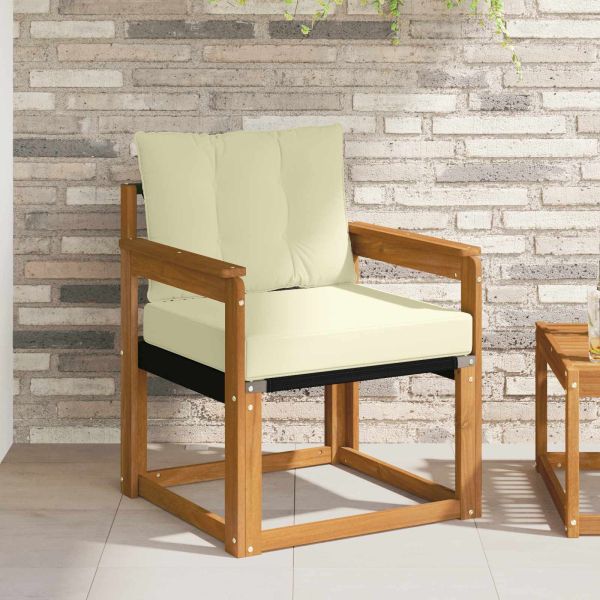 Външен диван Солидно акациево дърво и текстилена