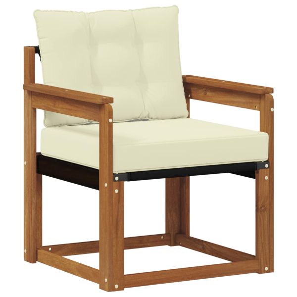 Външен диван Солидно акациево дърво и текстилена