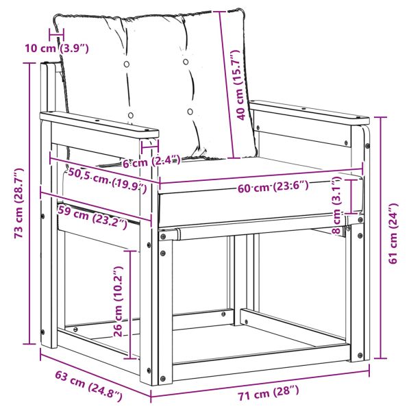 Външен диван Солидно акациево дърво и текстилена