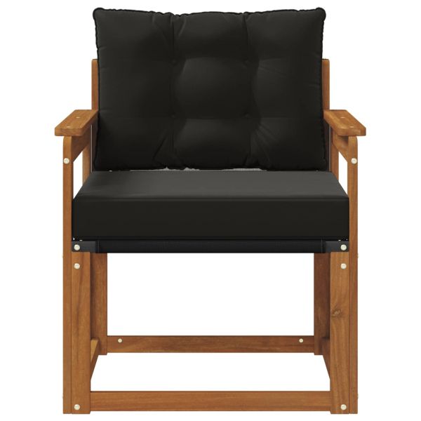 2 Брой Външен диван Солидно акациево дърво Естествен