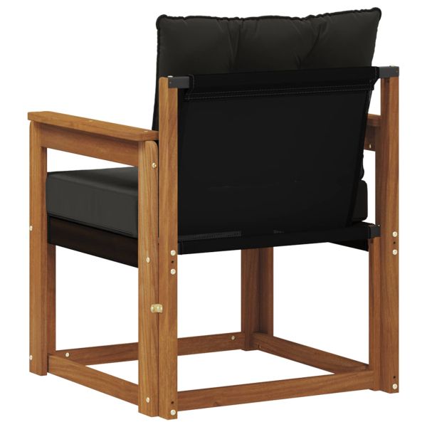 2 Брой Външен диван Солидно акациево дърво Естествен