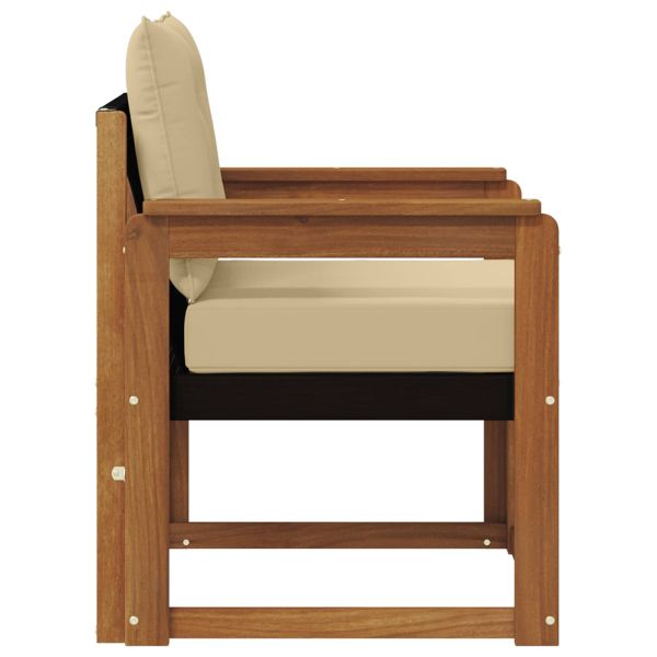 Външен диван Солидно акациево дърво Натурално