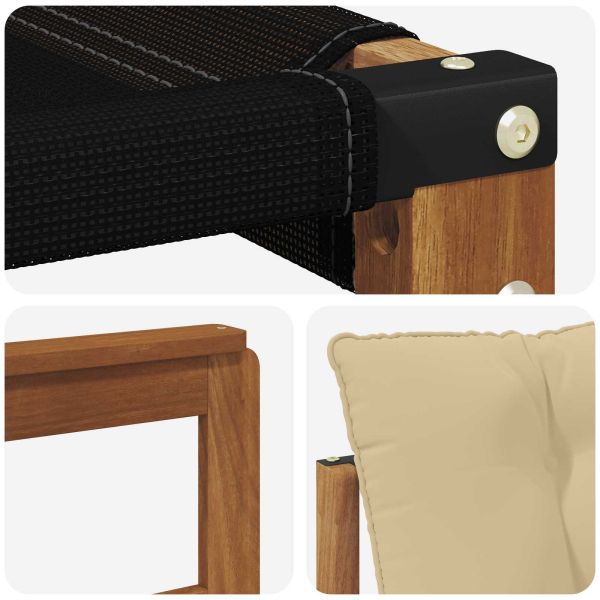 Външен диван Солидно акациево дърво Натурално