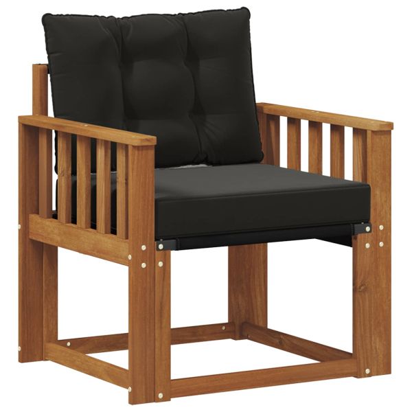 2 Брой Външен диван Солидно акациево дърво Естествен