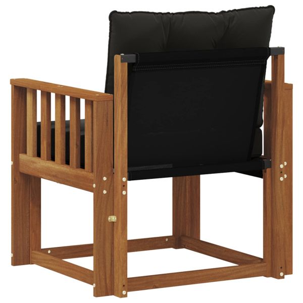 2 Брой Външен диван Солидно акациево дърво Естествен