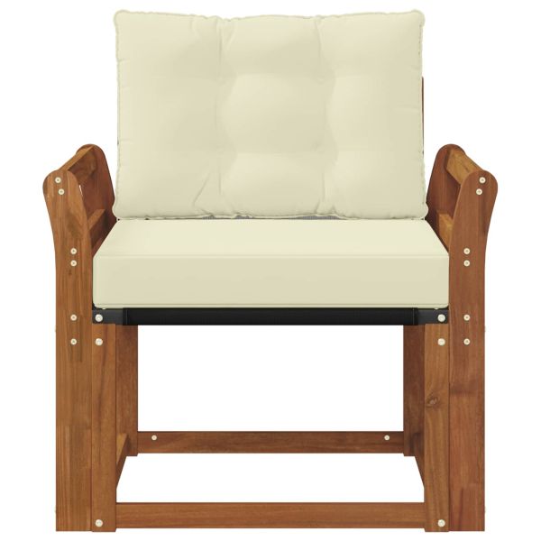 Външен диван Солидно акациево дърво и текстилена