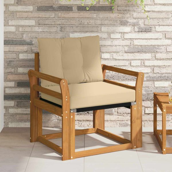 Външен диван Солидно акациево дърво Натурално