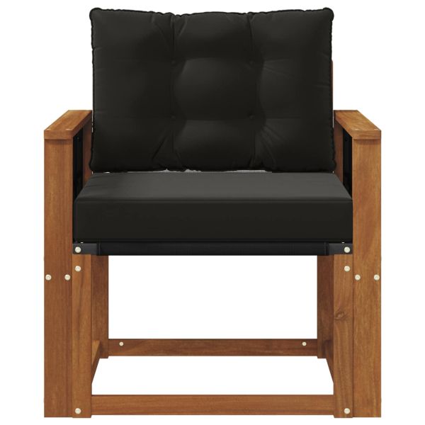 2 Брой Външен диван Солидно акациево дърво Естествен