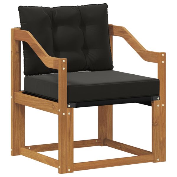 2 Брой Външен диван Солидно акациево дърво Естествен