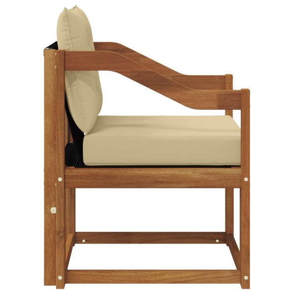 Външен диван Солидно акациево дърво Натурално