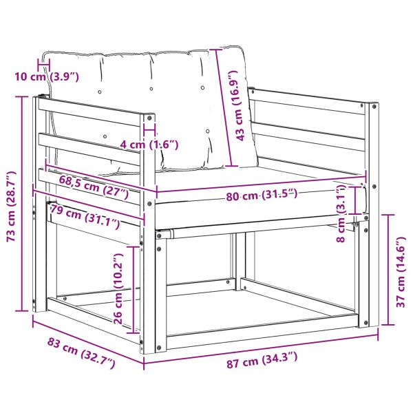 Комплект дивани за открито Солидно акациево дърво и текстилена