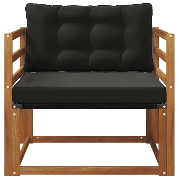 Комплект дивани за открито Солидно акациево дърво и текстилена