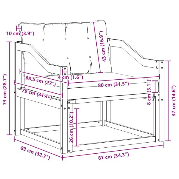 Комплект дивани за открито Солидно акациево дърво и текстилена