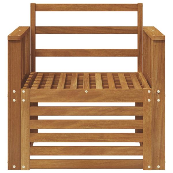 Външен диван Солидно акациево дърво Натурално