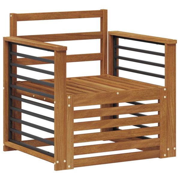 Външен диван Солидно акациево дърво Натурално