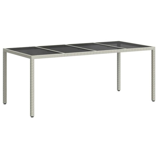 Градинска маса Бяло 190 x 90 x 75 cm полиратан