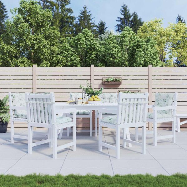Възглавница за открито 6 pcs Бяло 100 x 50 x 7 cm Текстил