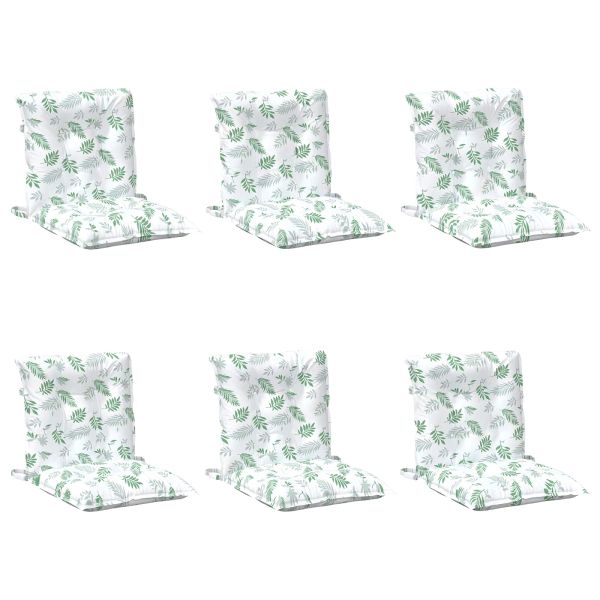 Възглавница за открито 6 pcs Бяло 100 x 50 x 7 cm Текстил