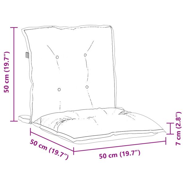 Възглавница за открито 6 pcs Бяло 100 x 50 x 7 cm Текстил