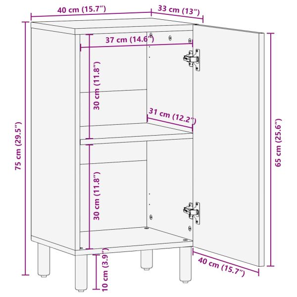 Служебен шкаф с врата Финал на кафяво акацие 40 x 33 x 75 см