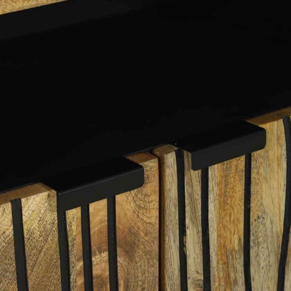 Шкаф с чекмедже Кафяво 60 x 33 x 75 cm мангово дърво масив