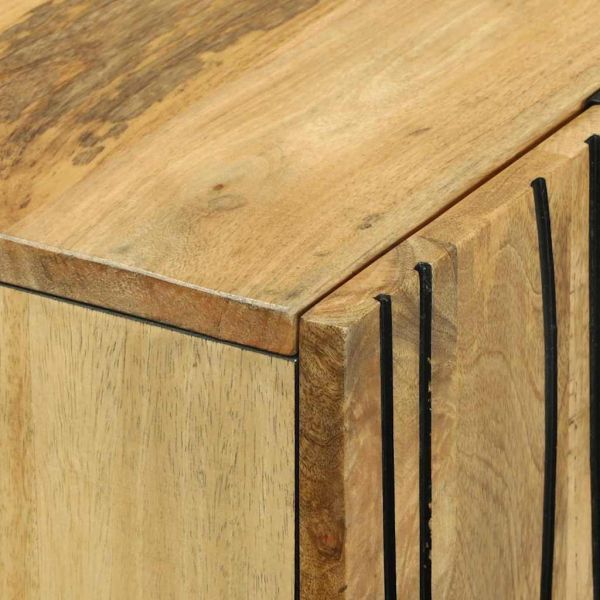 Висок шкаф Кафяво 60 x 33 x 100 см мангово дърво масив