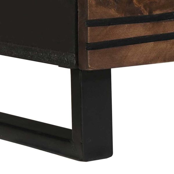 Висок шкаф Кафяво 60 x 33 x 100 см мангово дърво масив