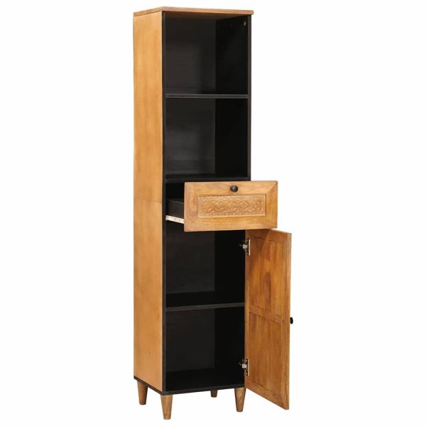 Шкаф за баня Светло кафяво 38 x 33 x 160 см Инженерно дърво