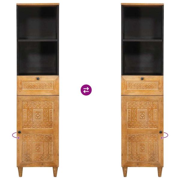 Шкаф за баня Светло кафяво 38 x 33 x 160 см Инженерно дърво