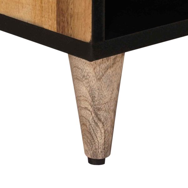 ТВ шкаф с рафт Естествен 80 x 33 x 46 см Солидно мангово дърво