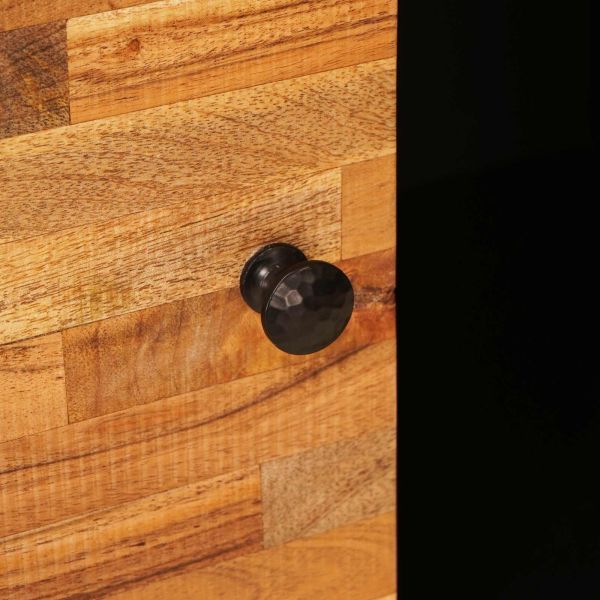 Страничен шкаф Кафяво 80 x 33 x 75 см Солидно мангово дърво